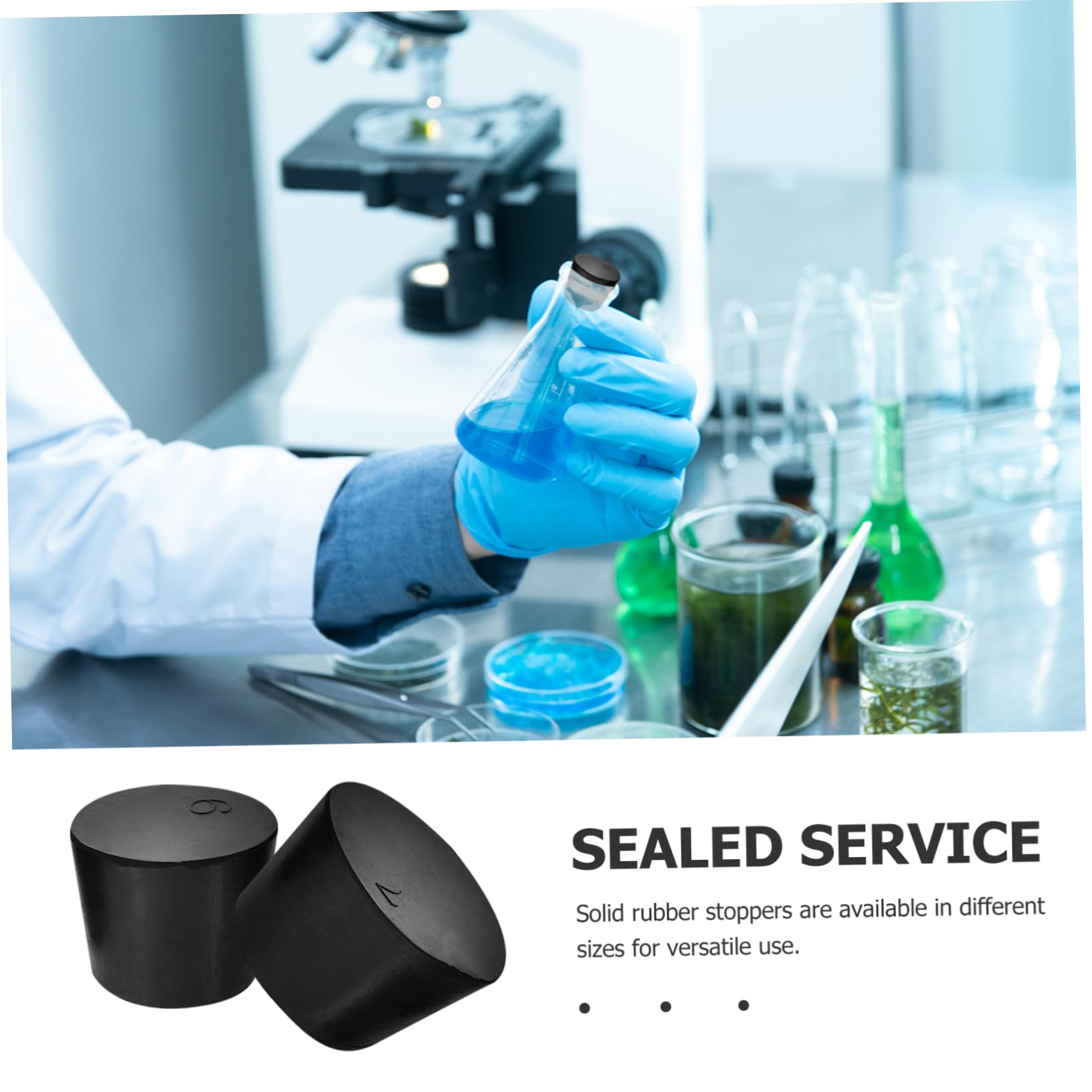 Zerodeko 5 Series Tapón De Goma De Enchufe De Laboratorio Piezas De Repuesto De Laboratorios Tapones De Tapón Tapones De Laboratorio Tapón De Sellado Enchufar Caucho Negro 27 Piezas X 5