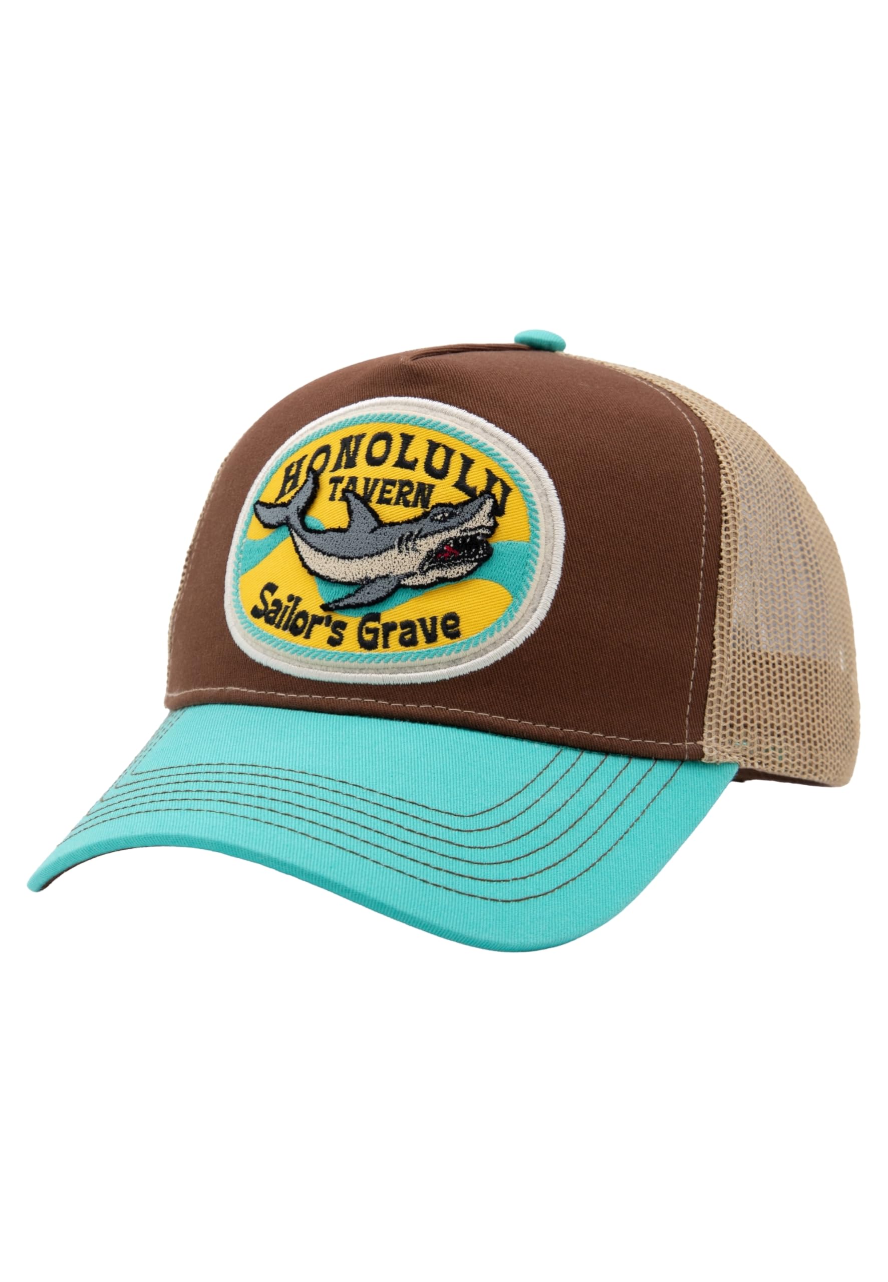 King Kerosin Męska czapka z daszkiem typu Trucker z wyjątkowym haftem typu Cut-Pile Honolulu Tavern