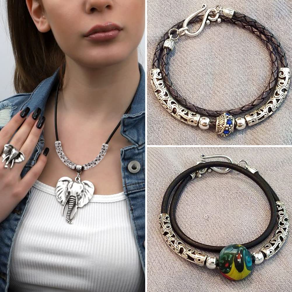 Tube kralen armband bruin goud - Kralenwinkel Albertien