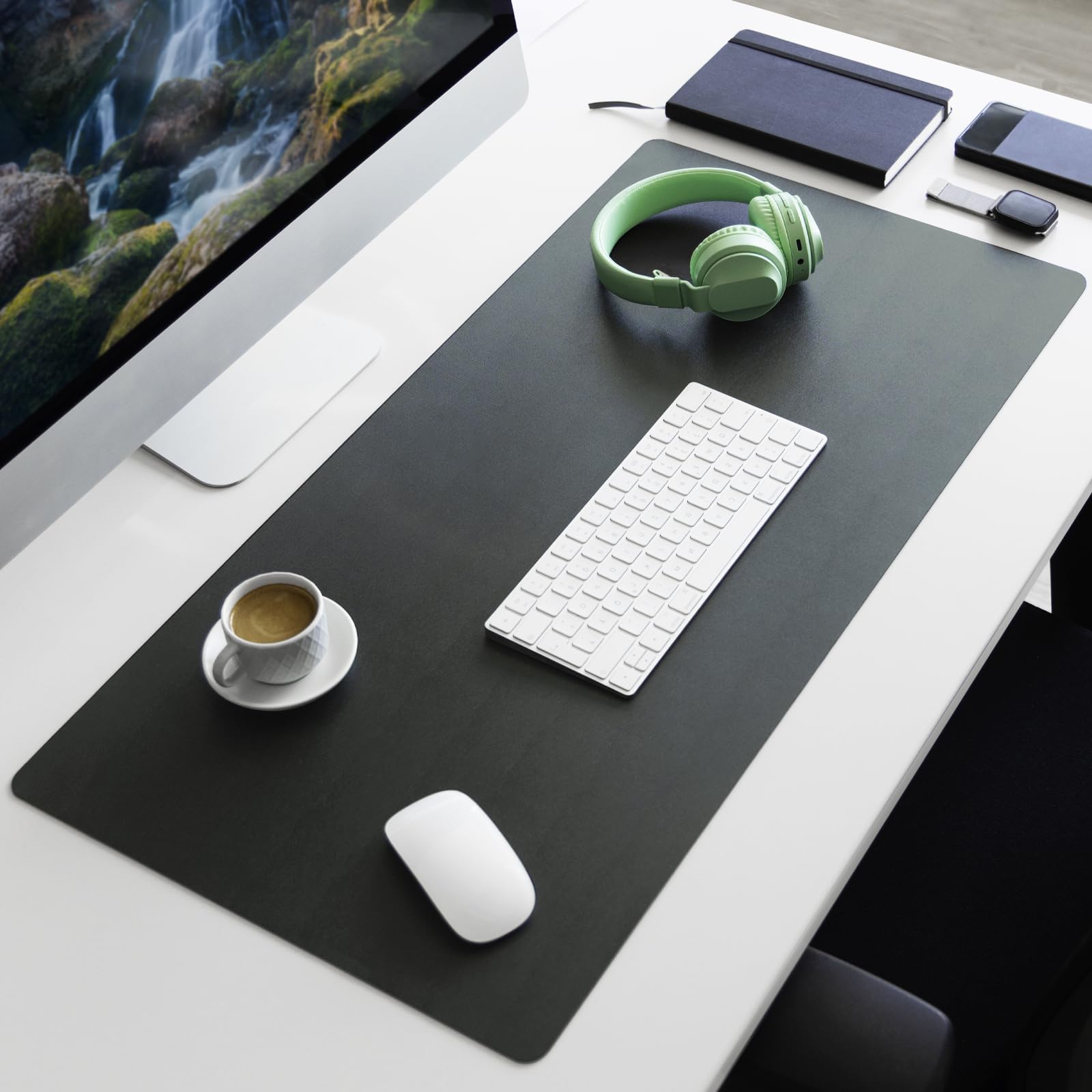 Floordirekt Sous-main En Cuir Synthétique - Tapis Pour Bureau