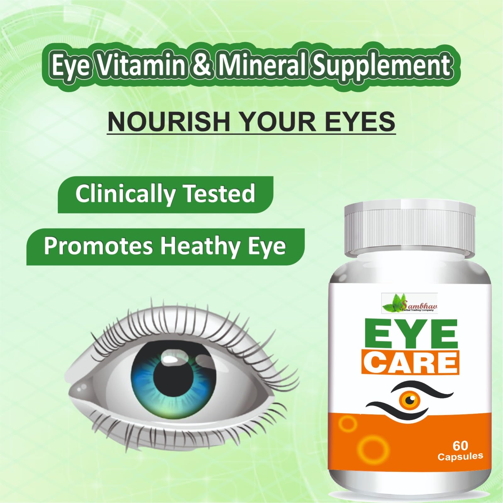 Sambhav Herbal Eye Care Vision Capsules – Supports Healthy Eyesight with Lutein & Zeaxanthin, 60 Capsules | Herbal Vision Supplement — Amazon image 4
