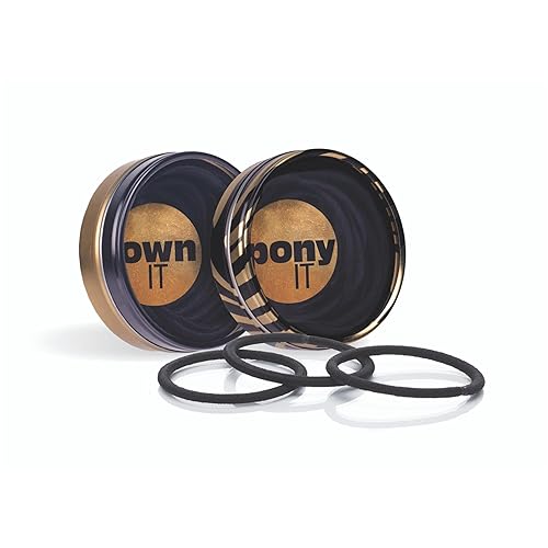 Cricket Glam It and Boss Lady Hair Ties Dúo de hojalata, sobre la marcha, salón, barberías con ligas para el cabello no metálicas y lata de metal