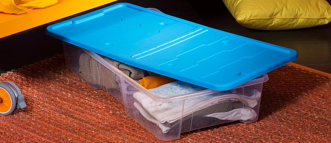 Contenitore Easy Box XL Dea Home 32 Litri - Trasparente 60x40x18 Cm Per Ripostiglio E Cantina - Foto 3