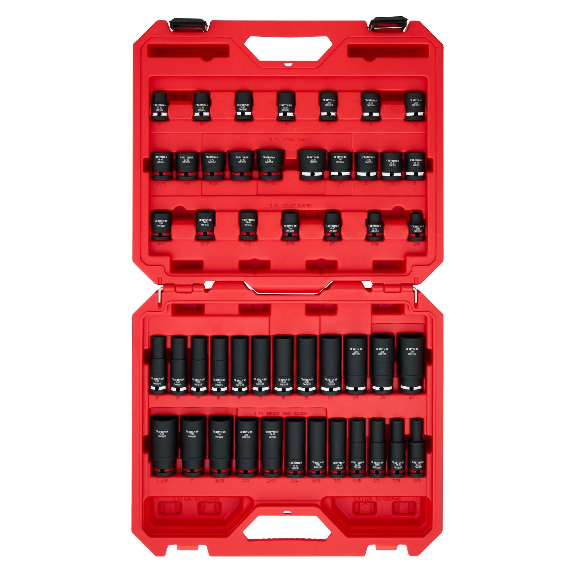 48 pc 1/2 in SAE/MM Shallow & Deep Impact Socket Set (CMMT16549)