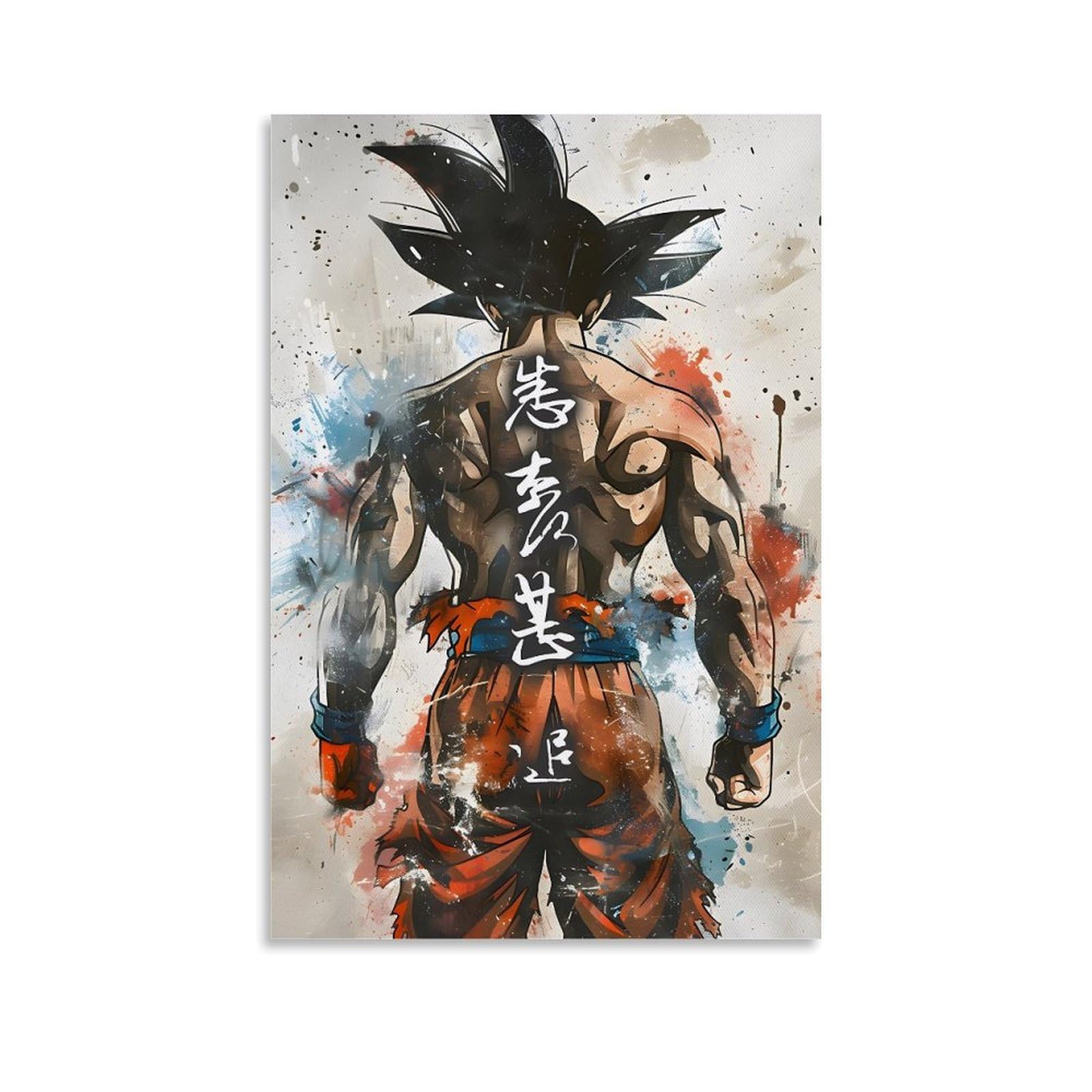 Pokkmnjb Unframe-Style Anime Poster Goku Posters Aesthetic Canvas Wall Art Print Home Decor For Bedroom Living Room16x24inch(40X60cm)