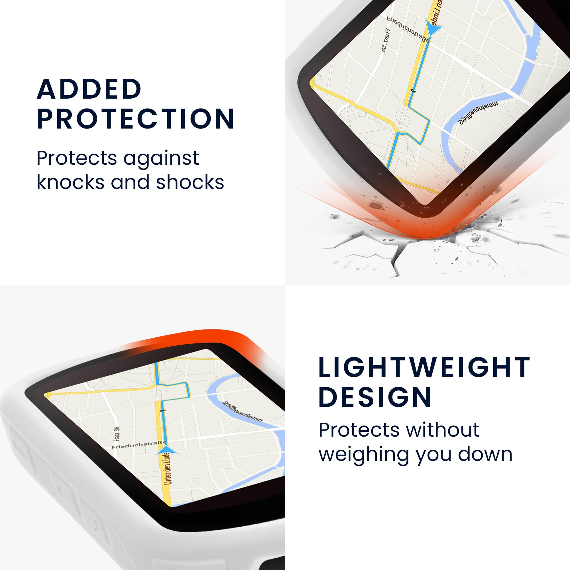 kwmobile Etui kompatybilne z Garmin Edge 840 / Edge 540 Pokrowiec na nawigację rowerową - Pokrowiec ochronny na komputer GPS - Silikon