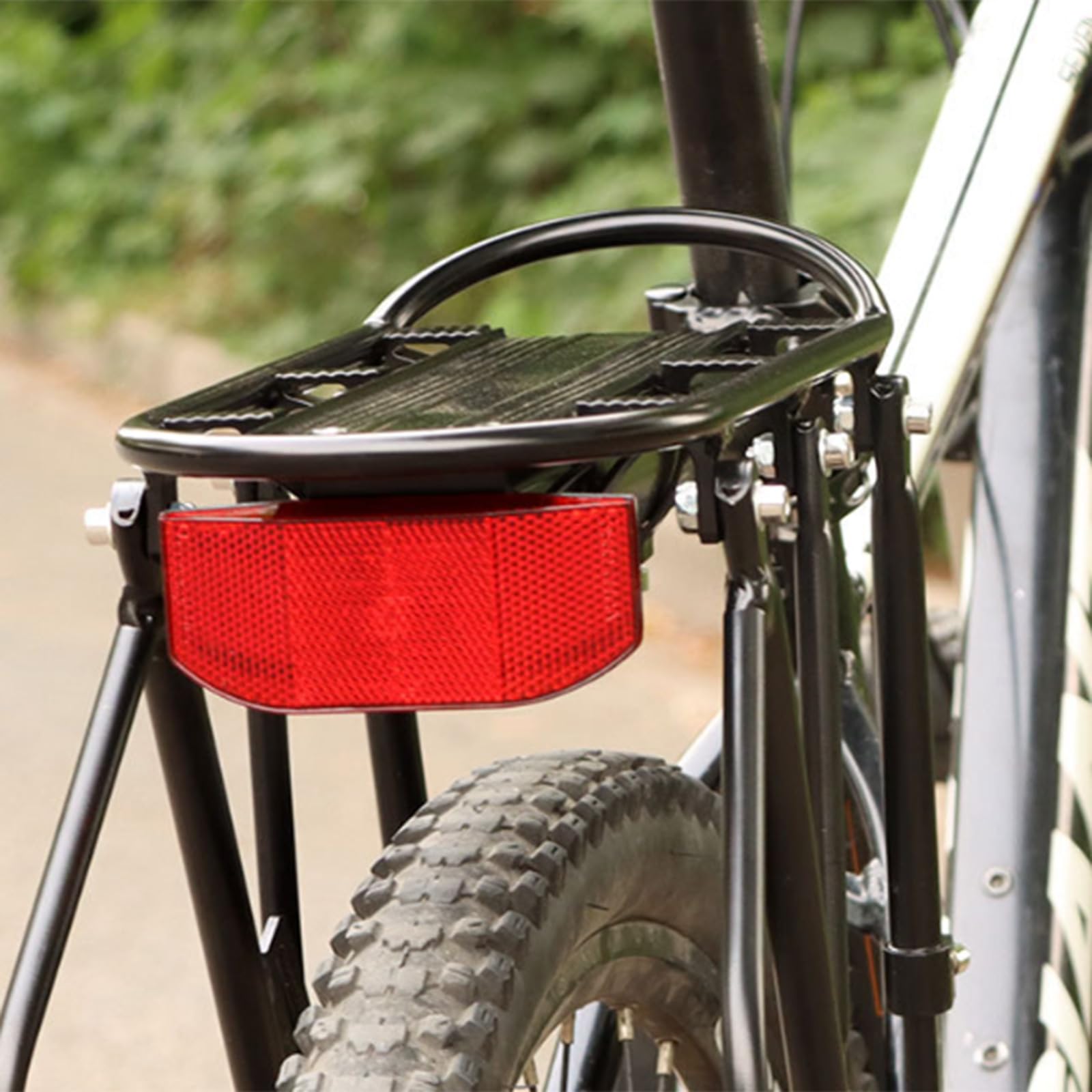 Portapacchi Fanali Posteriori Luce di Avvertimento Bike Sedili Posteriori Rack Riflettente Ciclismo Attrezzatura Avventura