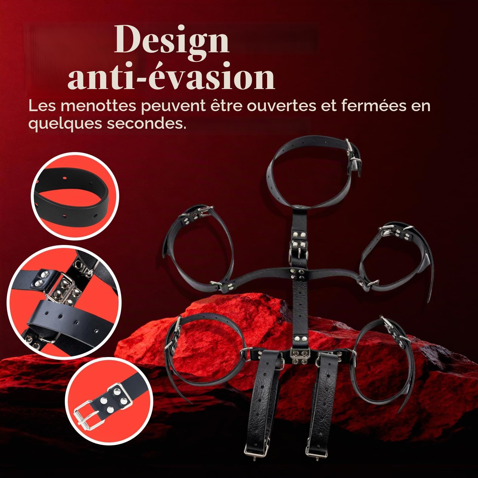 Straitjacket Self Bondage Restraints & Bondage Chevilles Bdsms Restraints Main et Pied Menottes pour Sm Bondage Cordes Bondage Armbinder Selfbondage Petplay Sac de Bondage Cheville C