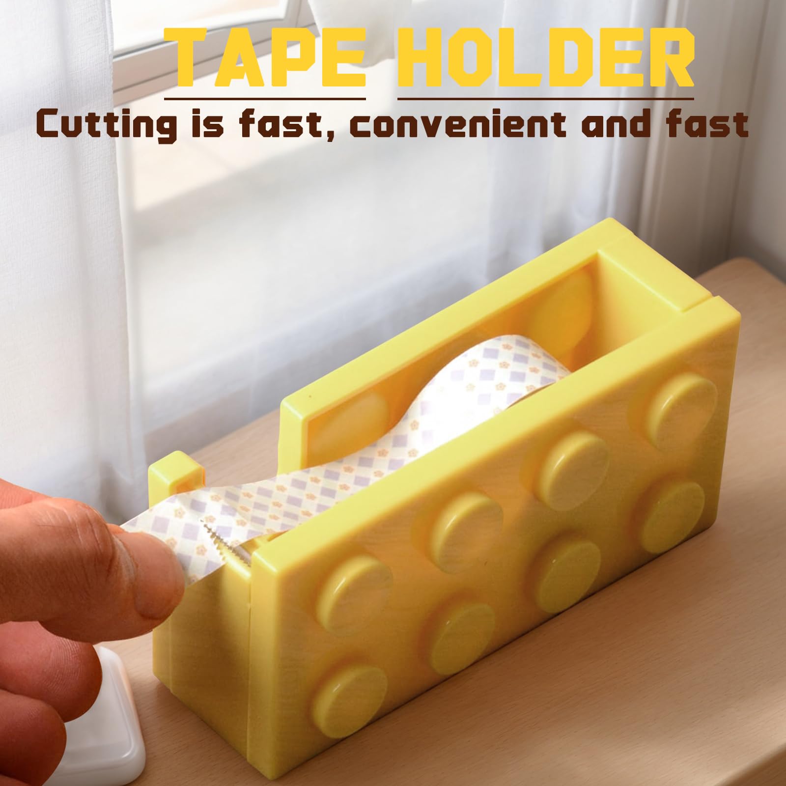 Culinavog Sticky Tape Dispenser, Mini Plastic Cellotape Holder - Image 4