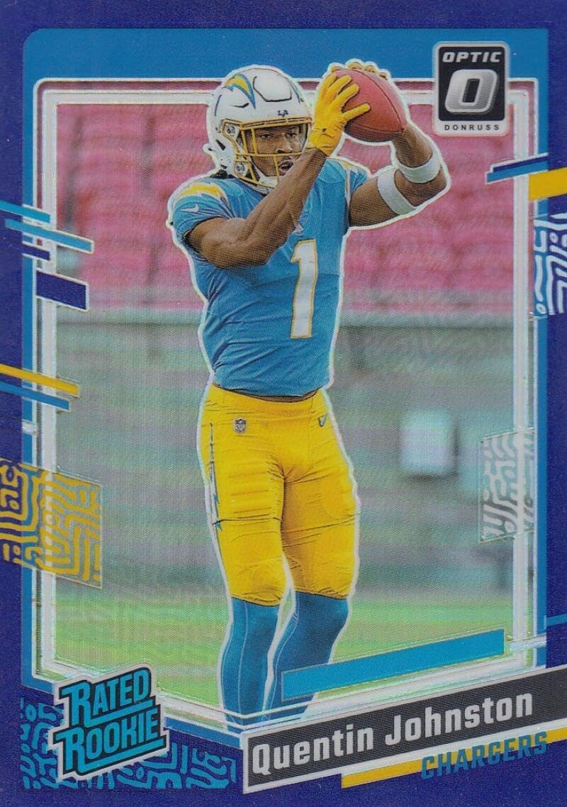 Football Trading Card 2023 Donruss Optic Purple #265 Quentin Johnston NM Near Mint RC Rookie 42/50 LA Chargers