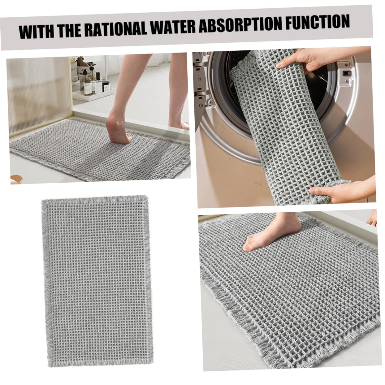 Tappeto Bagno Antiscivolo Assorbente Microfibra Design Elegante e Resistente Per Decorare Tuo Spazio e Assicurare Comfort e Sicurezza