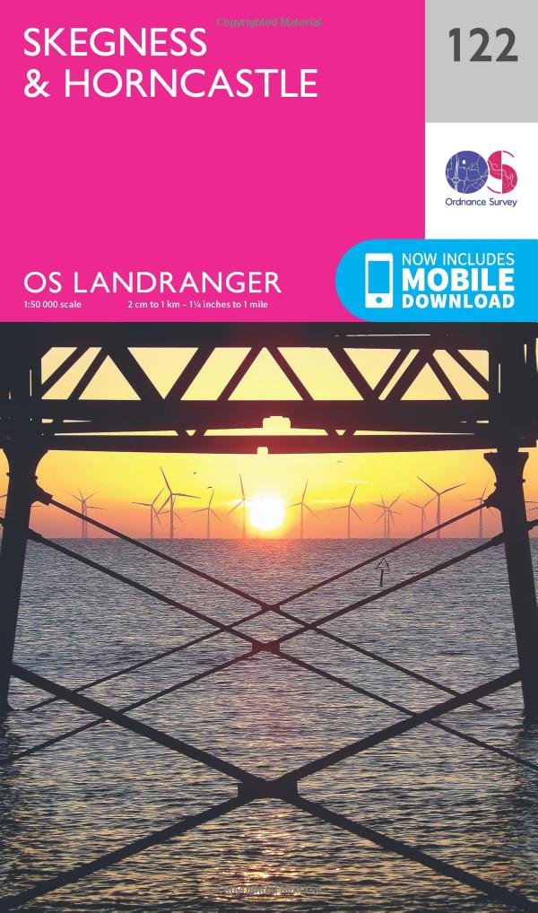 Skegness & Horncastle Map | Lincolnshire Wolds | Ordnance Survey | OS Landranger Map 122 | England | Walks | Cycling | Days Out | Maps | Adventure
