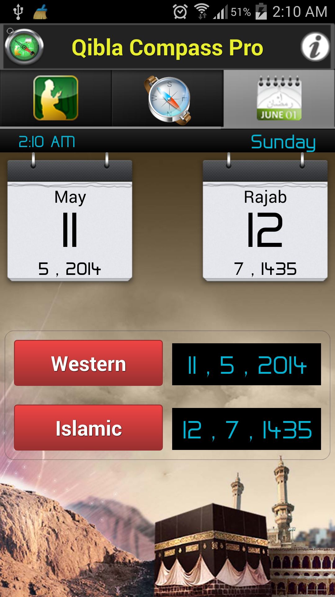 Qibla Compass Pro App on the Amazon Appstore
