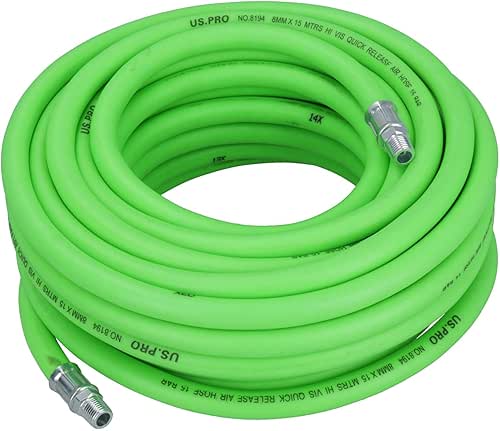 AB Tools 15 Metres Soft Rubber Hi-Vis Air Compressor Hose