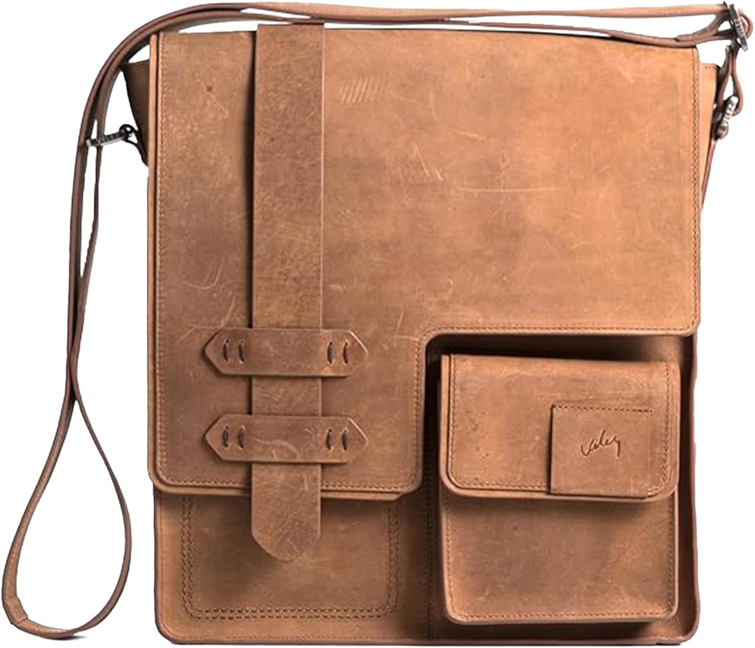 VELEZ Top Grain Leather Messenger Bag For Men and Women | 11” Tablet | Small Crossbody Bags | Vintage Shoulder Bags