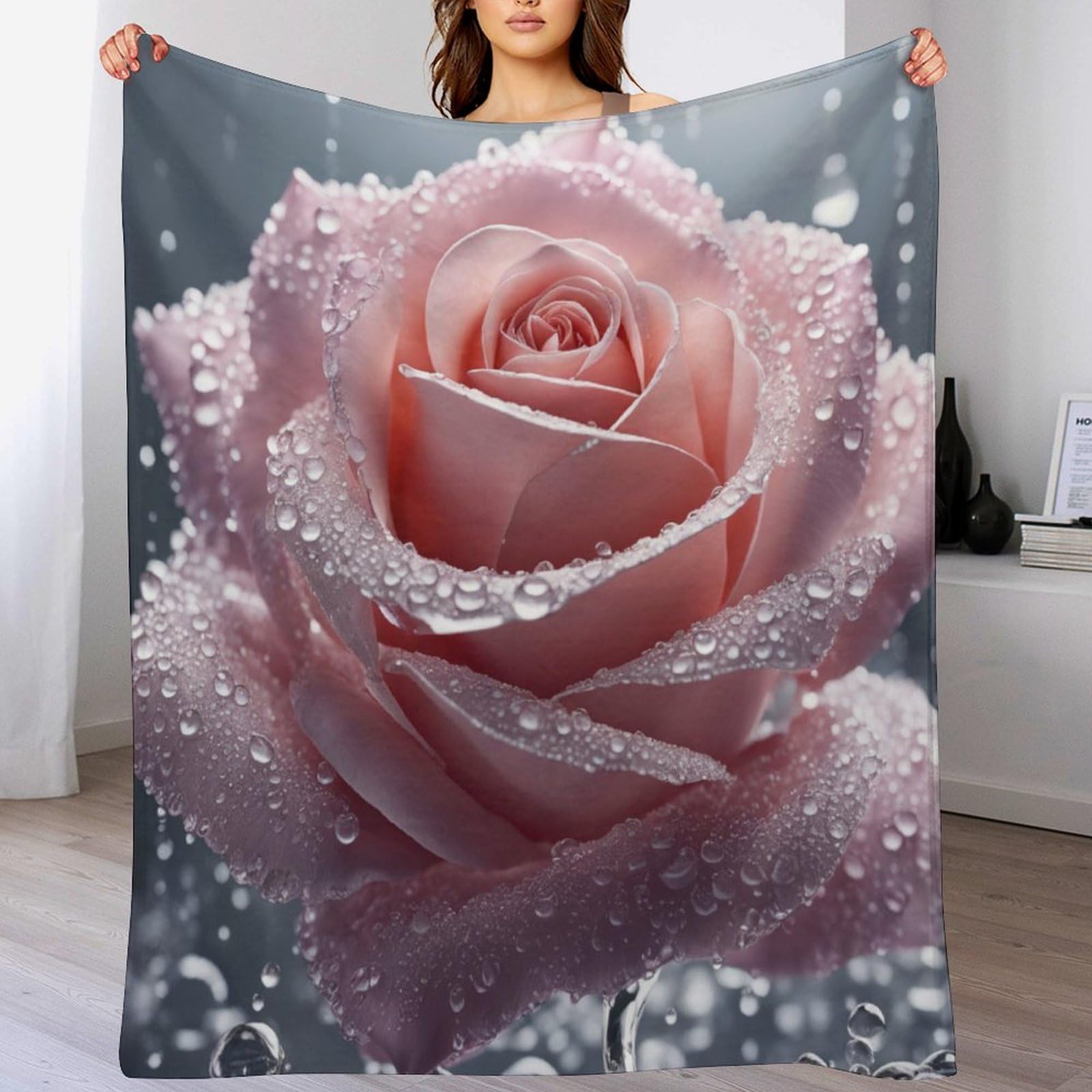 Plaid polaire rose 130x180 cm idéal pour vos soirées cocooning au jardin