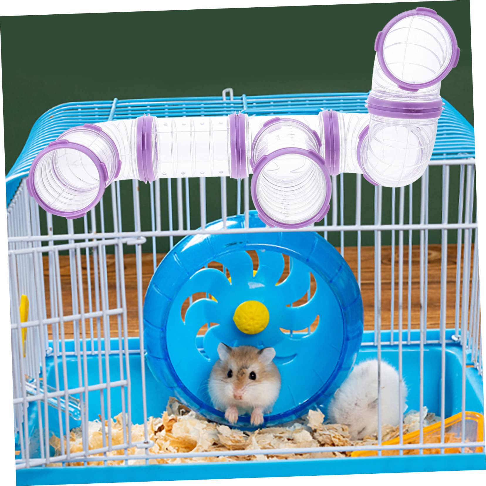 VICASKY 3 Sätze Hamster Tunnel Teilig Röhrensystem Robustes DIY Labyrinth für Zwerghamster Mäuse Gerbils Einfach zu Reinigen Verbindbar Geeignet für Kleintierkäfig Zubehör