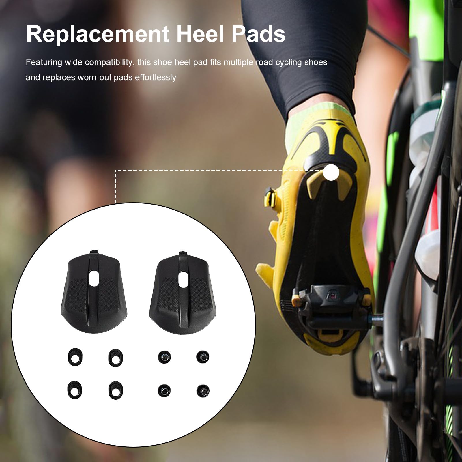Talonera | Reemplazo Del Talón Para Zapatos De Bicicleta De Carretera,Refuerzo Antideslizante Resistente Para Reparación | Para Entrenamiento Reparación De Paseos En Casa Ciclismo Interior