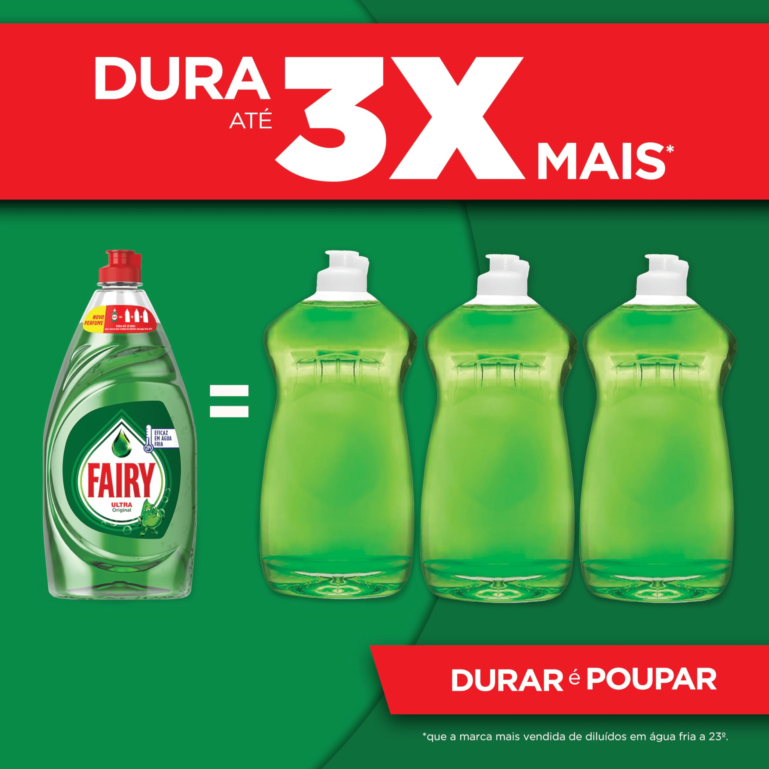 Fairy Ultra Poder Original Líquido Lavavajillas 4x900ML Fórmula Efectiva Que Deja Los Platos Relucientes, Impresionante Poder Antigrasa