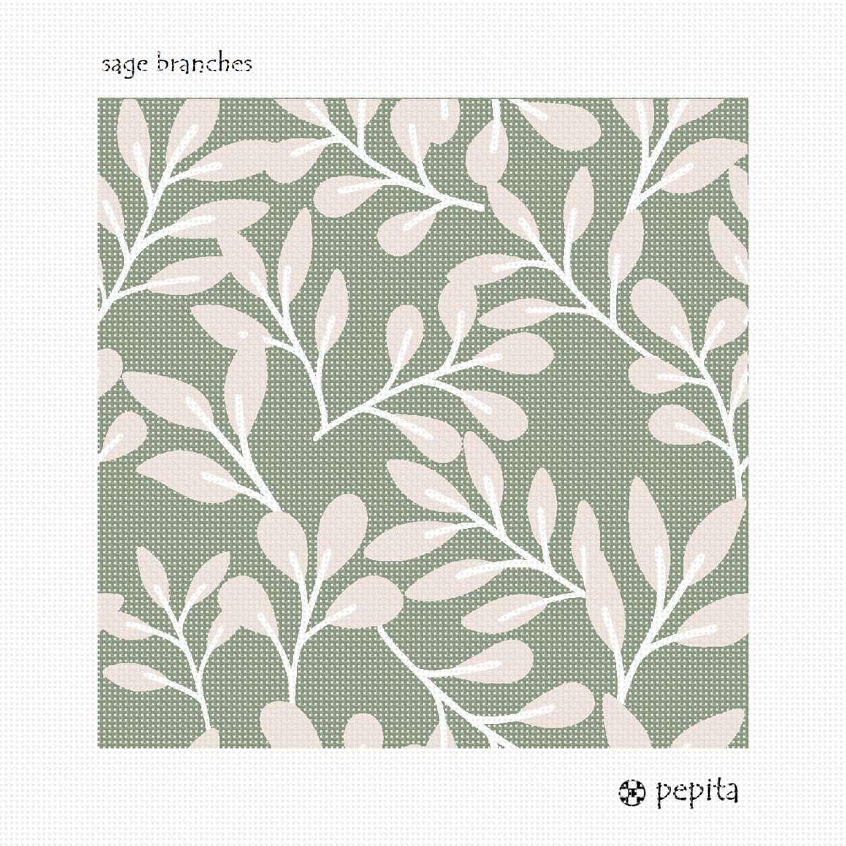Pepita Needlepoint Canvas: Sage Branches, 10