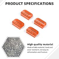 Vista 4 de Cubierta de botón para interruptor de ventana, accesorios interiores para Jeep Wrangler JL JLU y Gladiator JT 2018-2026 (naranja)