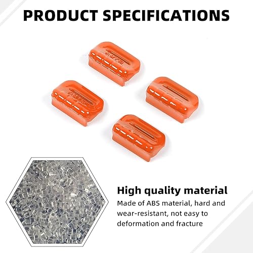 Miniatura 4 de Cubierta de botón para interruptor de ventana, accesorios interiores para Jeep Wrangler JL JLU y Gladiator JT 2018-2025 (naranja)