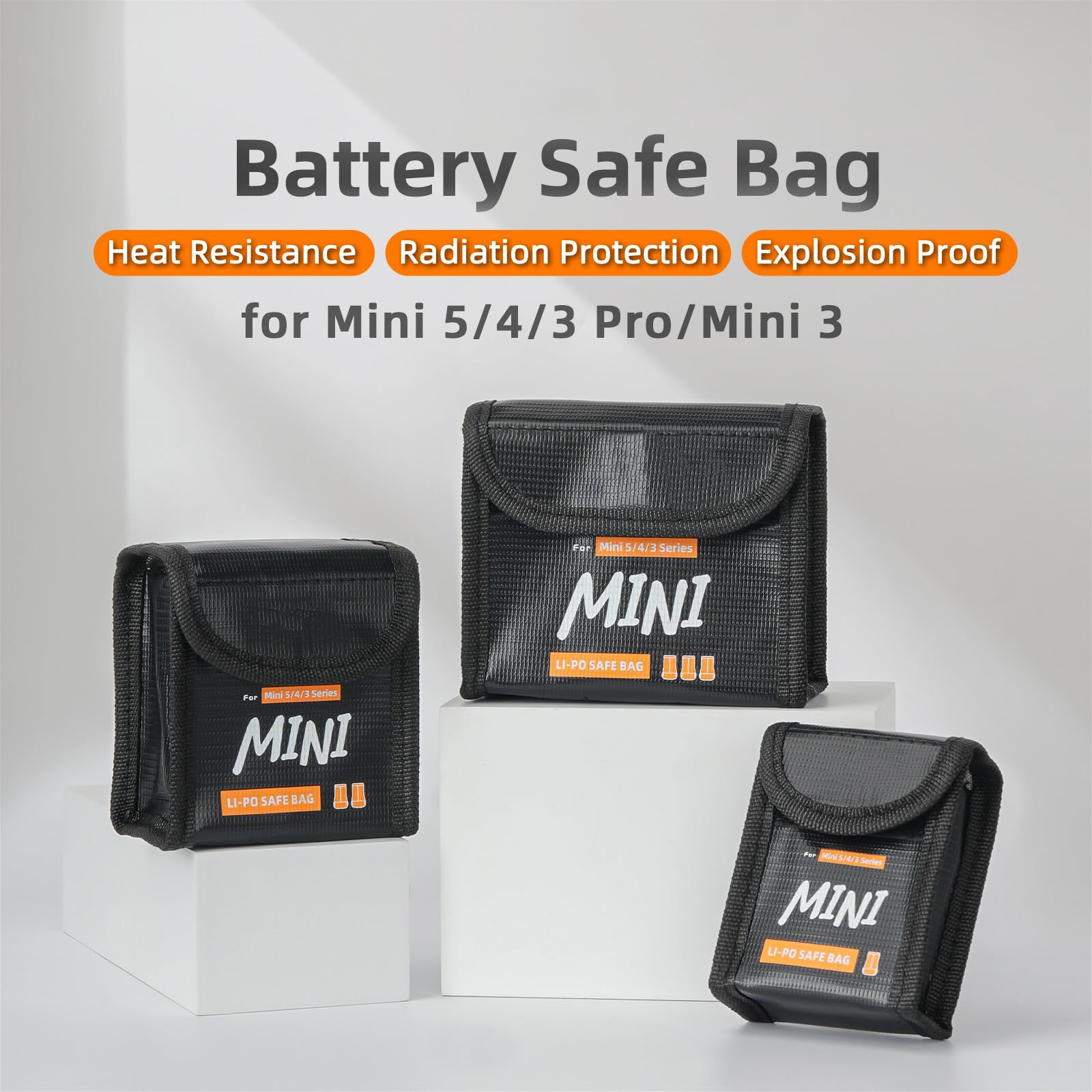 Lipo Torba sejfowa na baterie do DJI Mini 5 Pro/4 Pro/3 Pro/Mini 3 ognioodporna, przeciwwybuchowa, etui ochronne, bezpieczne ładowanie, torba do przechowywania, akcesoria dronowe, Na 1