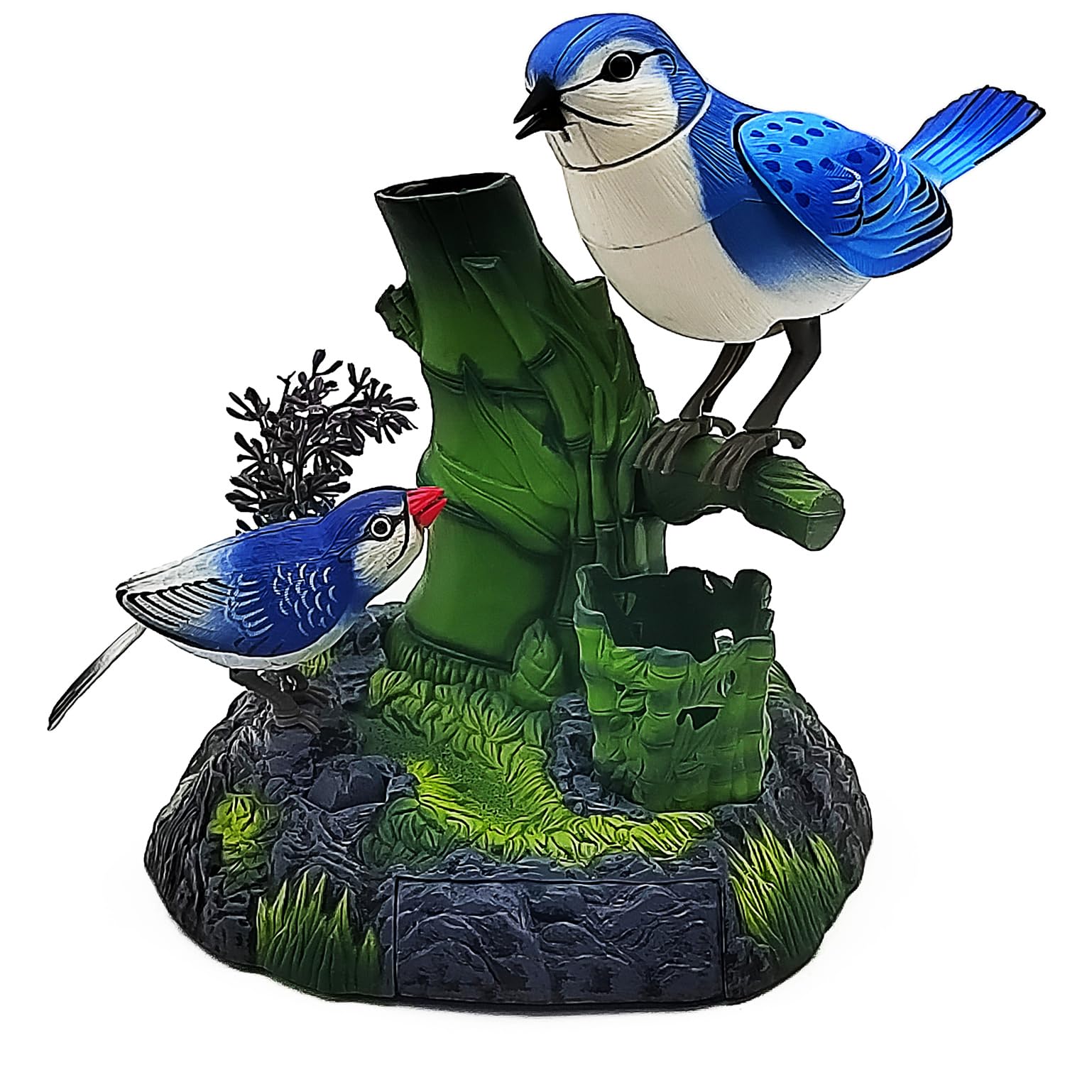 Juguetes electrónicos realistas para pájaros, animales eléctricos, mascotas, mover, chirp, hogar, oficina, mesa, escritorio, decoración de pared, regalos de cumpleaños para niños