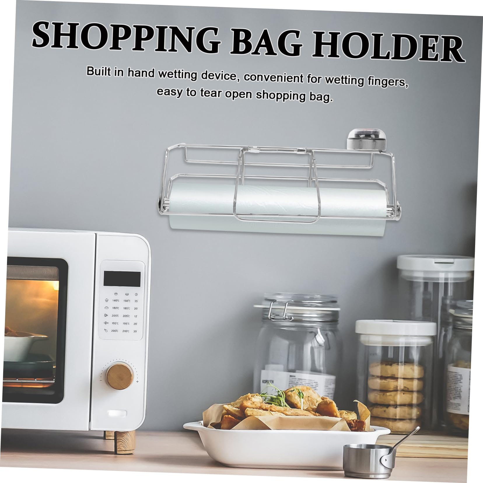 Ciieeo Soporte Para Dispensador De Bolsas Almacenamiento De Compras Colgante Acero Inoxidable