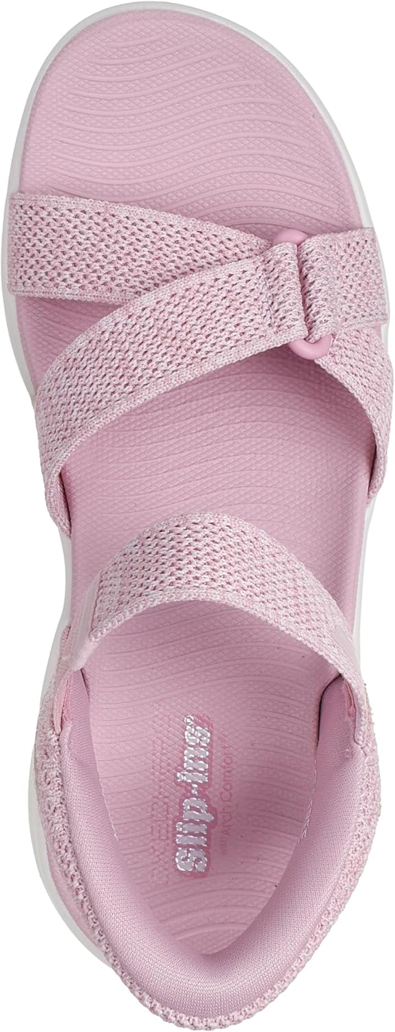 Skechers Women's On-The-Go Massage Fit Sandal Hands Free Slip-ins - Heather, Pink, 10 - Image 3
