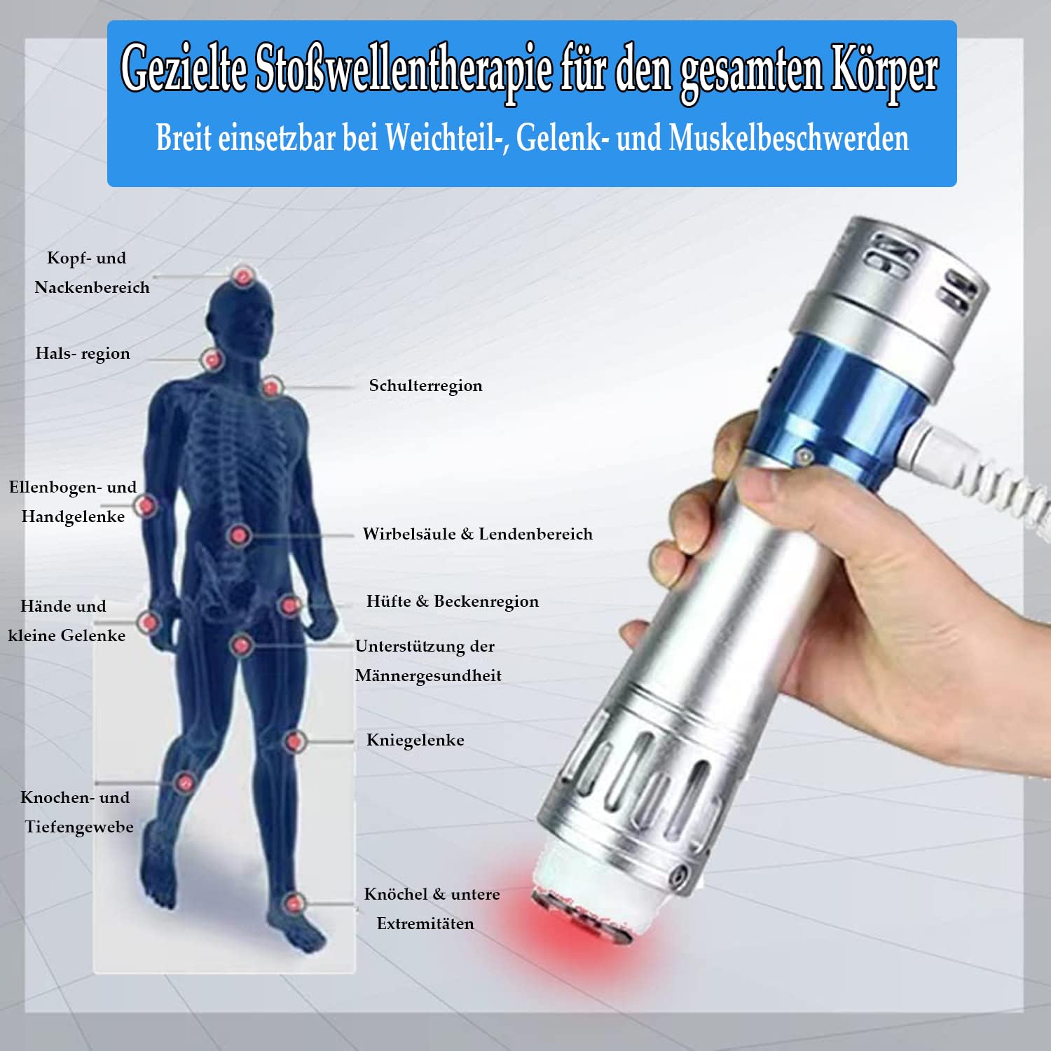 ESWT Stoßwellentherapie Gerät 2026 Verbessertes Erektile Dysfunktion Extrakorporales Fokussiertes Stoßwellentherapiegerät Muskel Percussion Massagegeraet ElektromagnetischesMassage Physiotherapiegerät