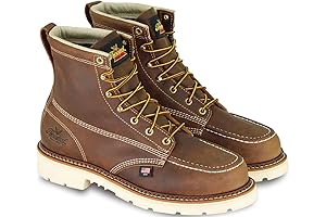 Steel Toe Work Boots, Made in USA, Men's American Heritage 6"" Moc Toe Safety