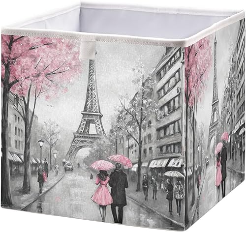 Miniatura 12 de Cesta de almacenamiento plegable de vaca Highland de 11 x 11 x 11 pulgadas, cubo de almacenamiento para decoración del hogar, cestas