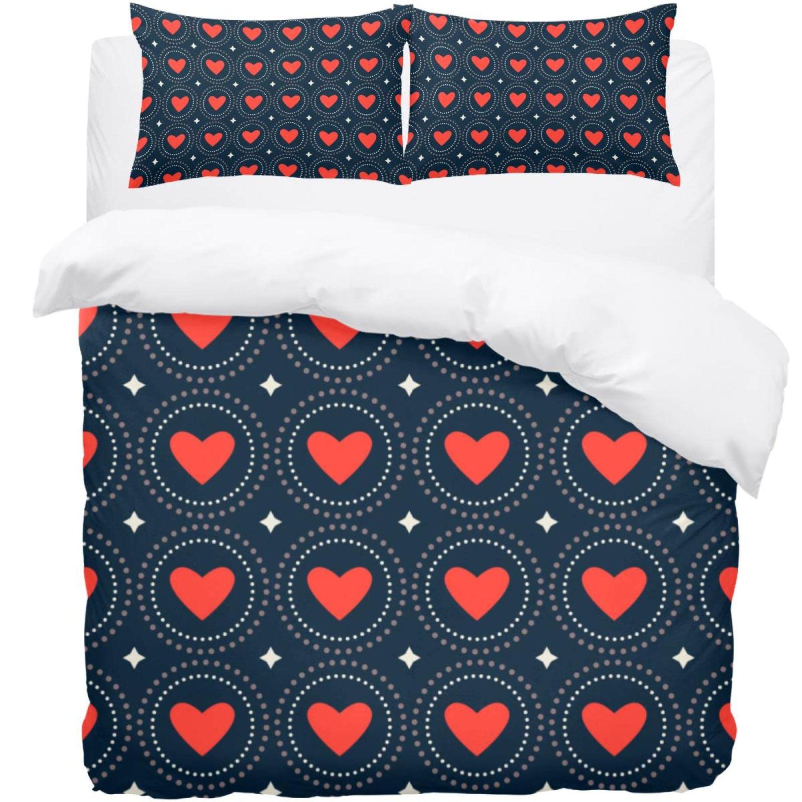 Housse de couette Love sans couture pour éliminer les irritations et embellir le lit