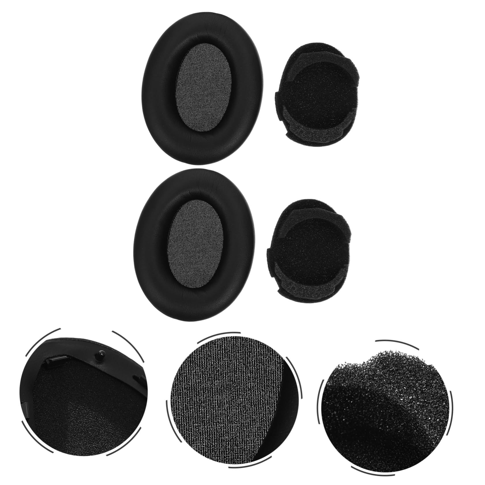 DOITOOL 4 Set Paraorecchie Cuscinetto Per Le Cuffie Cuscinetti Auricolari Copriorecchie Per Cuffie Sanitarie Copricapo Di Ricambio Cuffia Custodia Protettiva Auricolare Finta Pelle