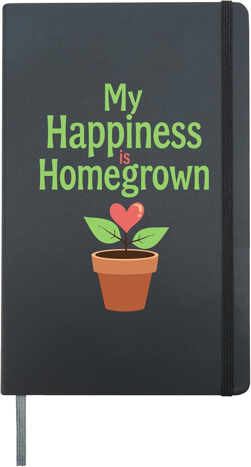 Micro-Gardening Small Space Gardening Compact Sustainable Hardcover Journal, Black