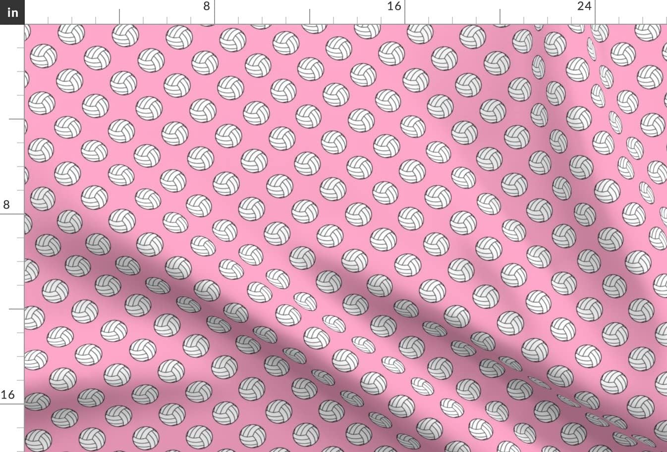 Spoonflower Fabric - Black White Sports Volleyball Balls Carnation Pink Volley Power Team Printed on Minky Fabric by The Yard - Sewing Baby Blankets Quilt Backing Plush