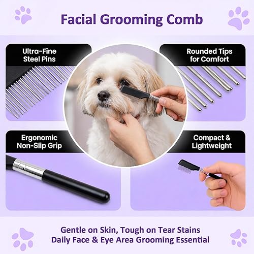 Miniatura 5 de Cepillo deslizante de autolimpieza para perros y gatos, herramienta de aseo para eliminar el pelo, accesorio de suministros para mascotas