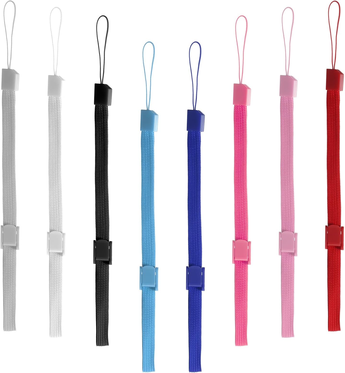 8 Pcs Adjustable Wrist Straps, Hand Wrist Strap Lanyard Universal Phone Lanyard with Slider Lock Wristlet Wristband Replacement Strap String for Remote Controller Mobile Phone (Multi-Colour)