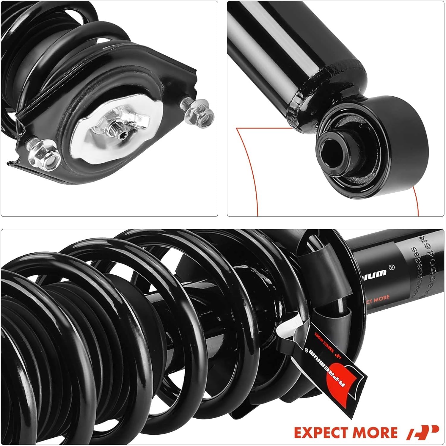 A-Premium Rear Pair (2) Complete Strut and Coil Spring Assembly Compatible with Subaru Crosstrek 2018-2019, Driver and Passenger Side