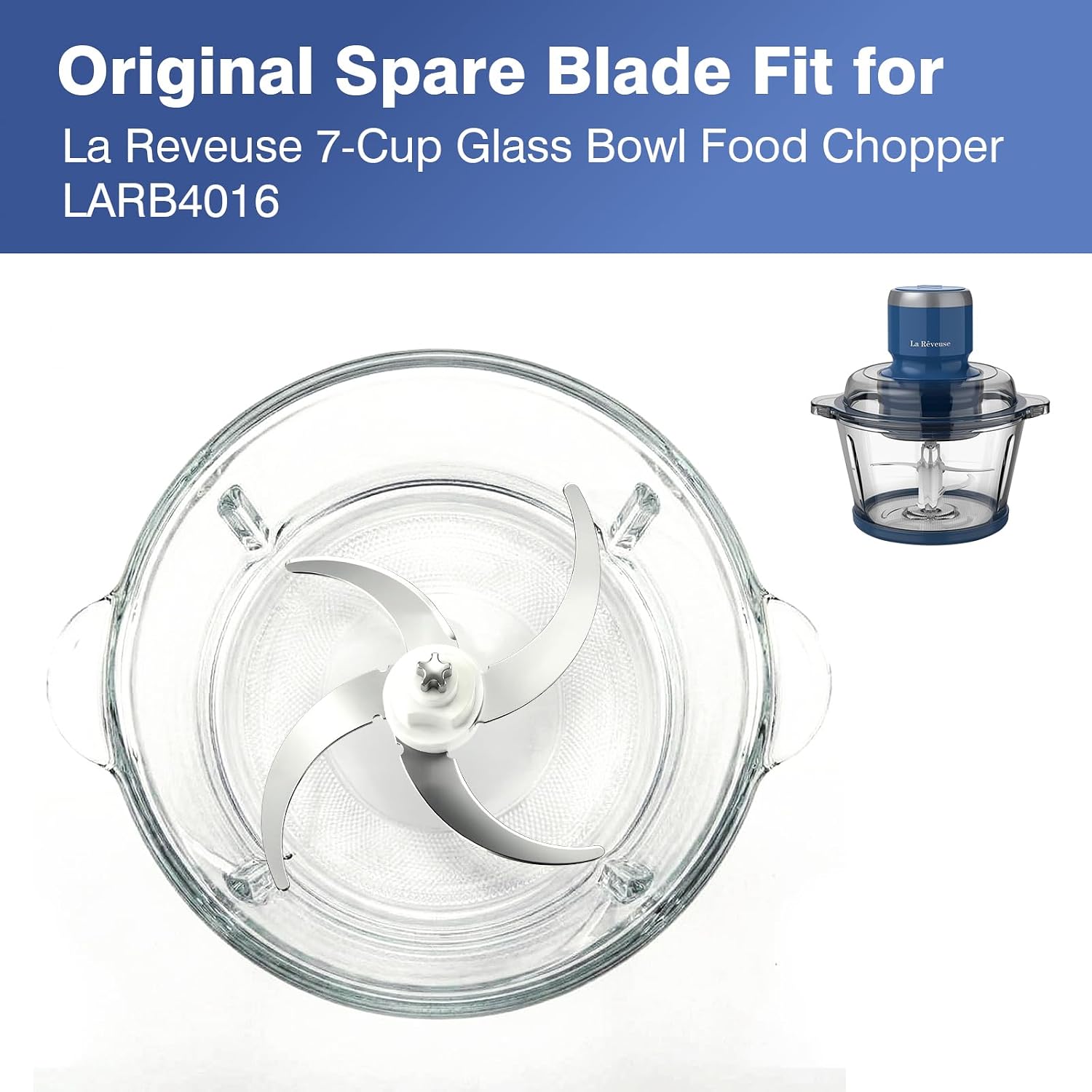 Bi-Level Chop Blade Replacement Part Compatible with La Reveuse 7-Cup Food Chopper LARB4016 Only