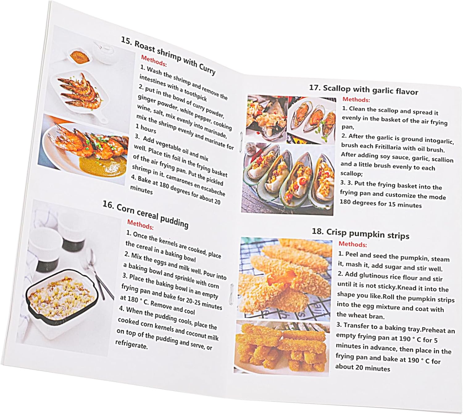 English Air Fryer Recipe Cookbook, Portable Paper Edition