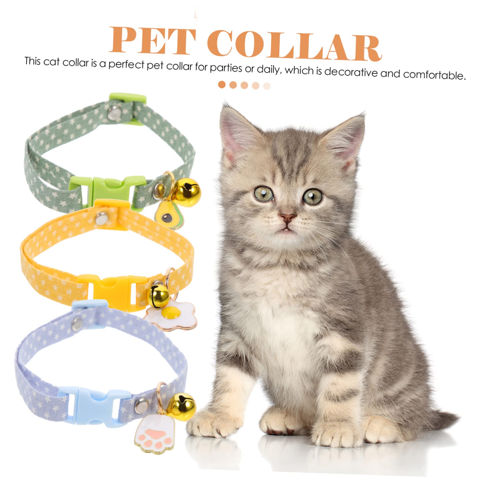 INOOMP 15pièces Collier pour Chat Réglable avec Pendentifs Avocat Œuf Et Patte Bleue De Accessoires Confortables pour Chats Et Chatons Parfaits pour Toutes Les Occasions