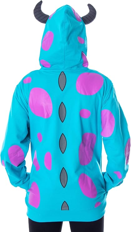 Disney Adult Unisex Monsters Inc. Sulley Character Costume Sweatshirt Zip Hoodie