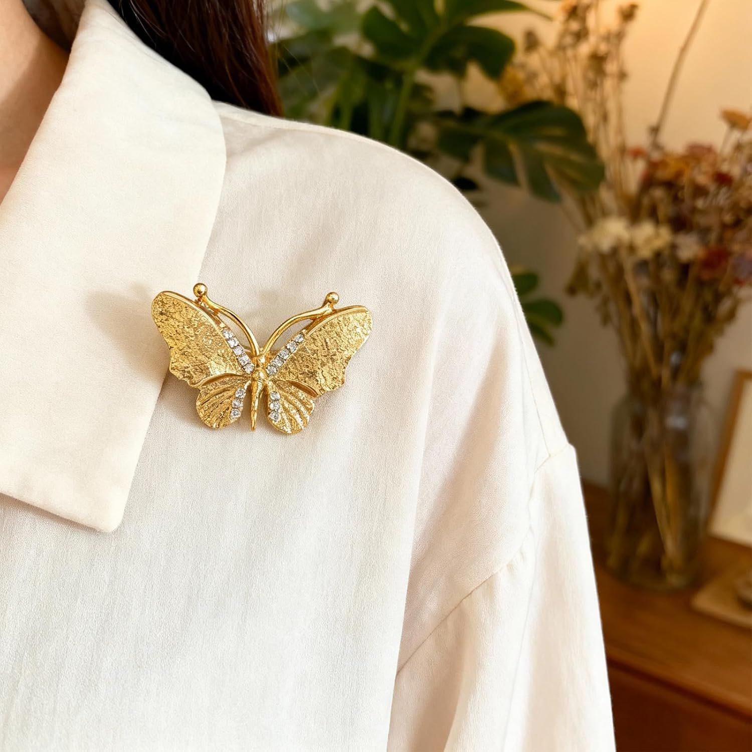 Gold Butterfly Broochs Pin for Women,Small Elegant Butterfly Brooch for Lapel,Christmas Party Stylish Dress Hat Bags Pin Accessories - Image 7