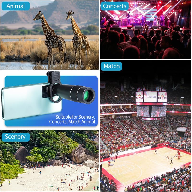 Téléobjectif 22X universel à clipser pour objectif smartphone Android iPhone - 5