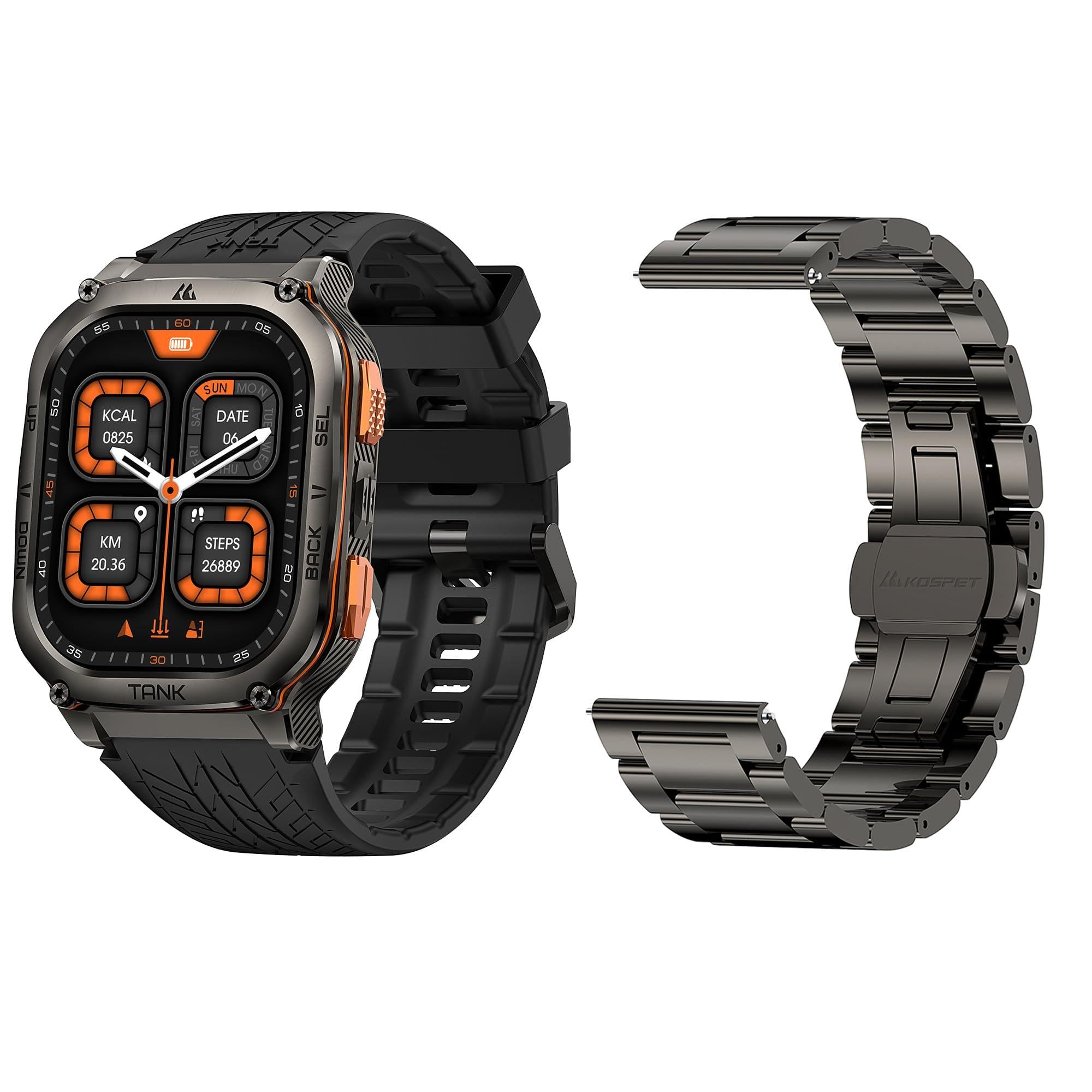 Amazon.com: AMAZTIM M3 Ultra Smart Watch + Black Metal Strap