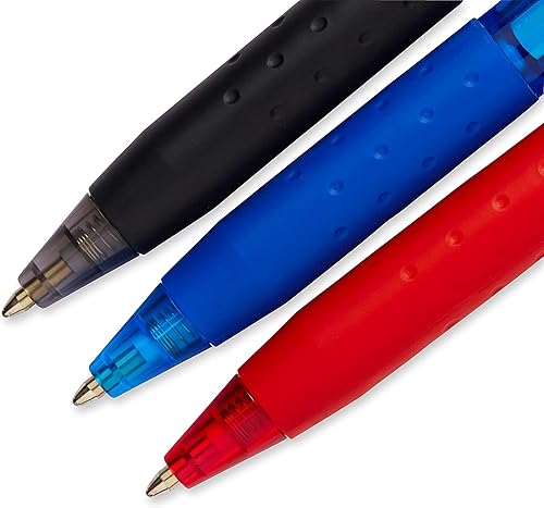 Miniatura 3 de Paper Mate InkJoy 300RT (1945918) - Bolígrafos retráctiles, punta media, tinta negro / rojo / azul, paquete de 8, Rojo + Azul + Negro