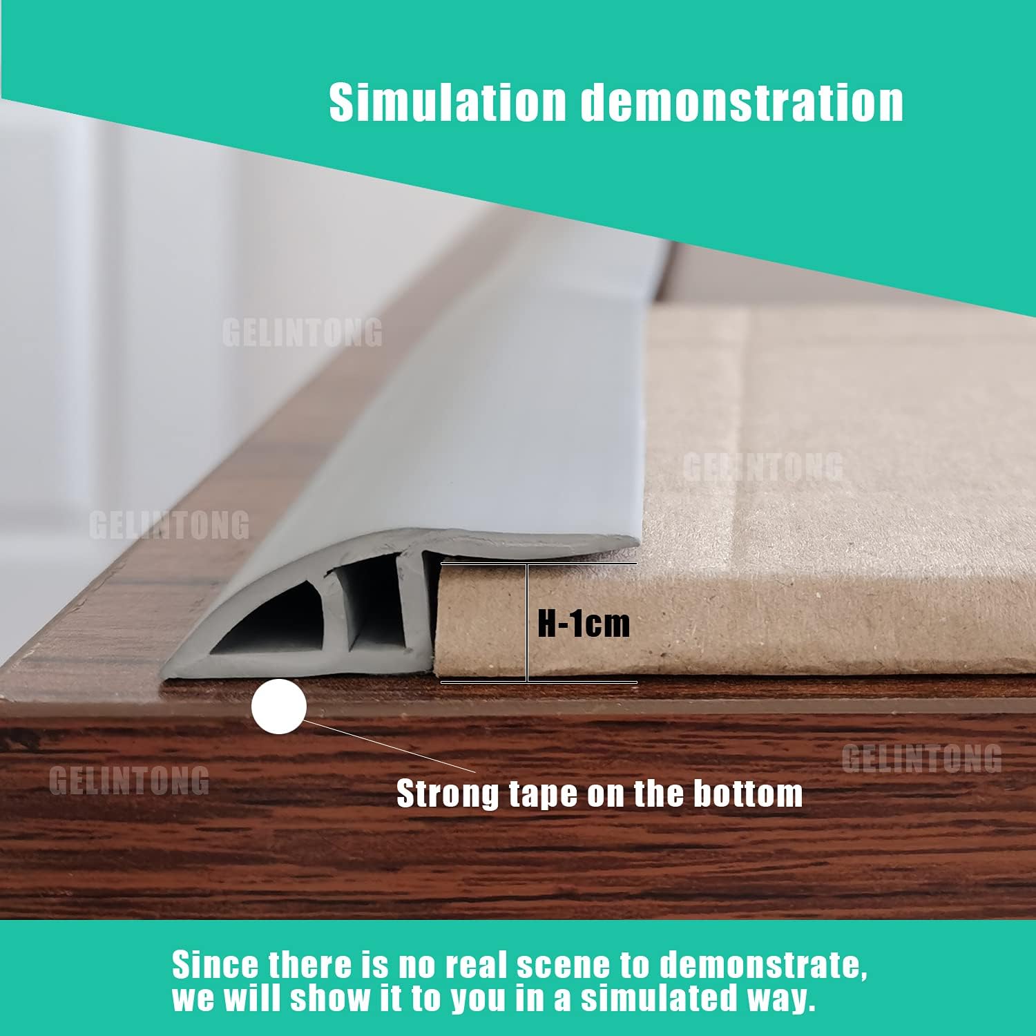 GELINTONG 2Meters Floor Mats Rubber Flooring Beveled Edge Ramps Reducer Strip Floor Bar Edge