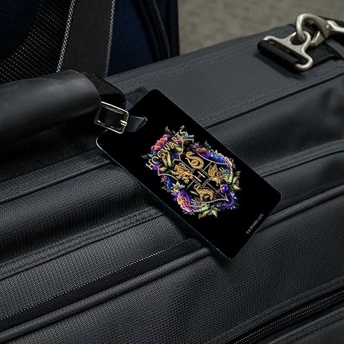 Miniatura 5 de Harry Potter Hogwarts - Juego de 2 tarjetas de identificación con escudo floral para equipaje de mano